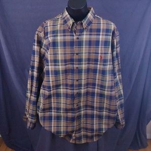 U.S. Polo Assn Plaid Long Sleeve Size 3XLT